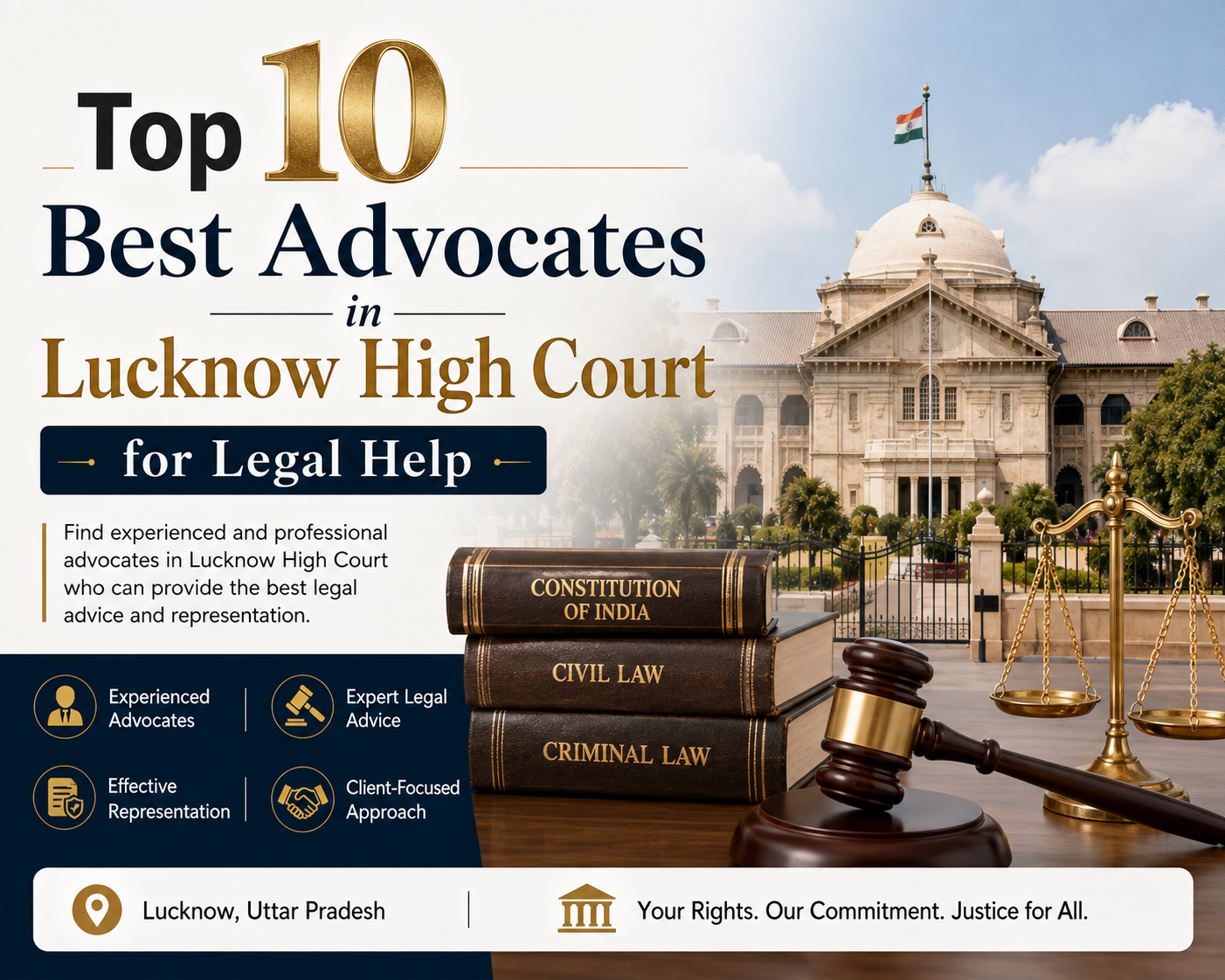 Top 10 Best Advocates In Lucknow High Court For Legal Help